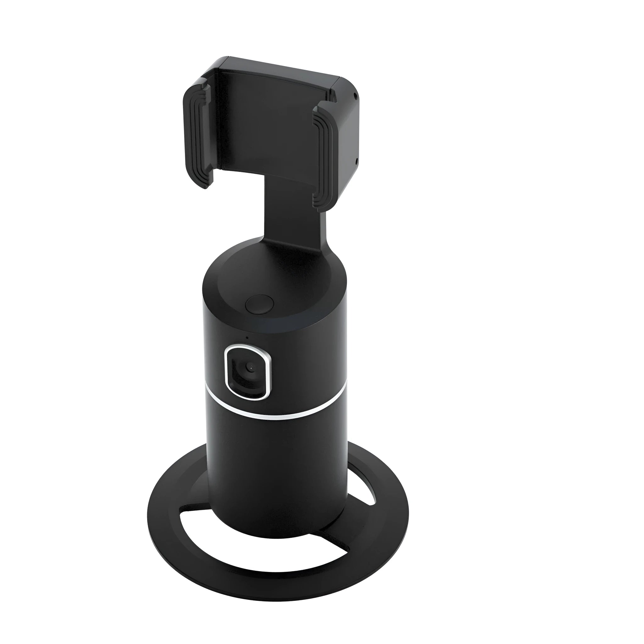 Smart tracking gimbal stabiliser for mobile phones with 360-degree rotation and clip installation