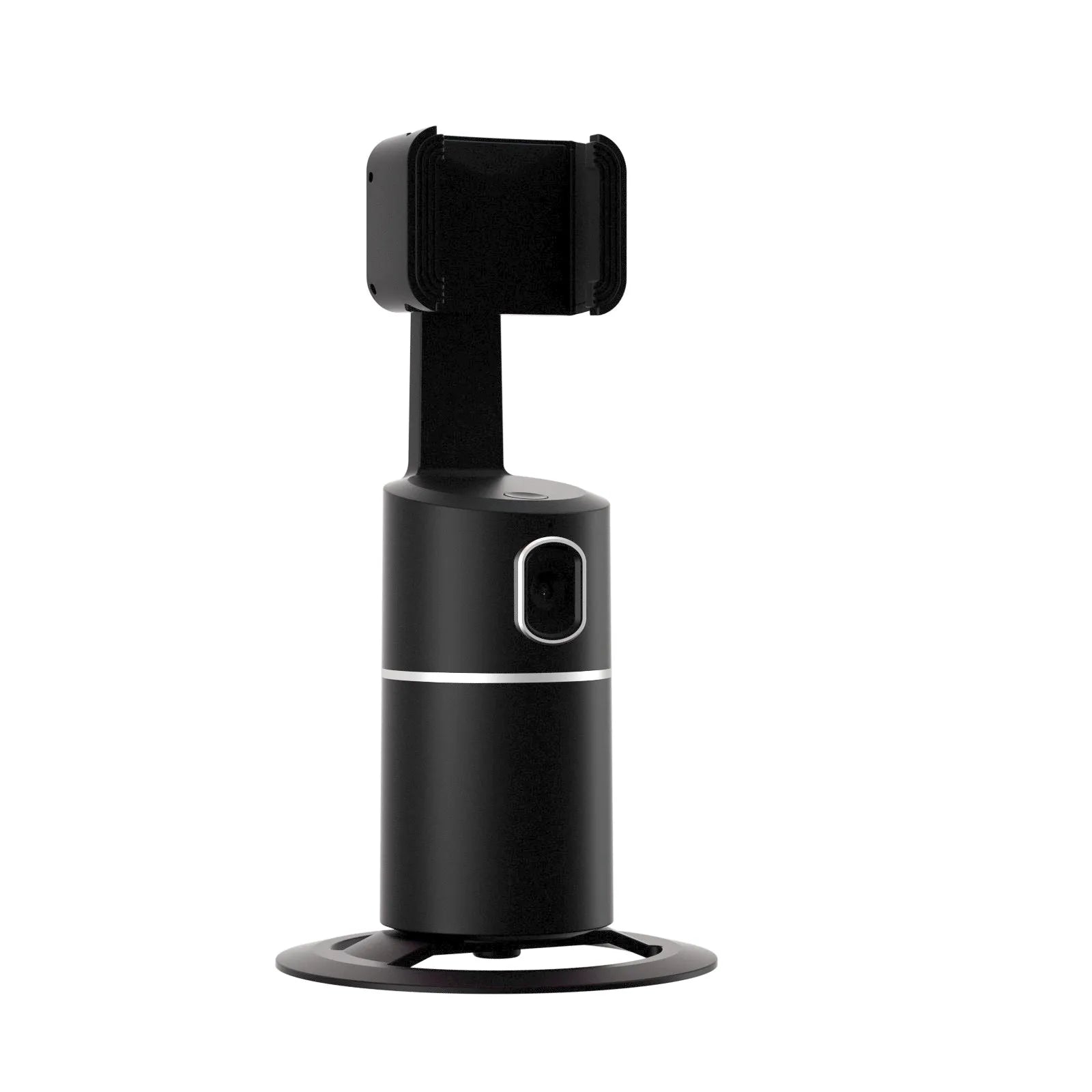Smart tracking gimbal stabiliser for mobile phones with 360-degree rotation and clip installation