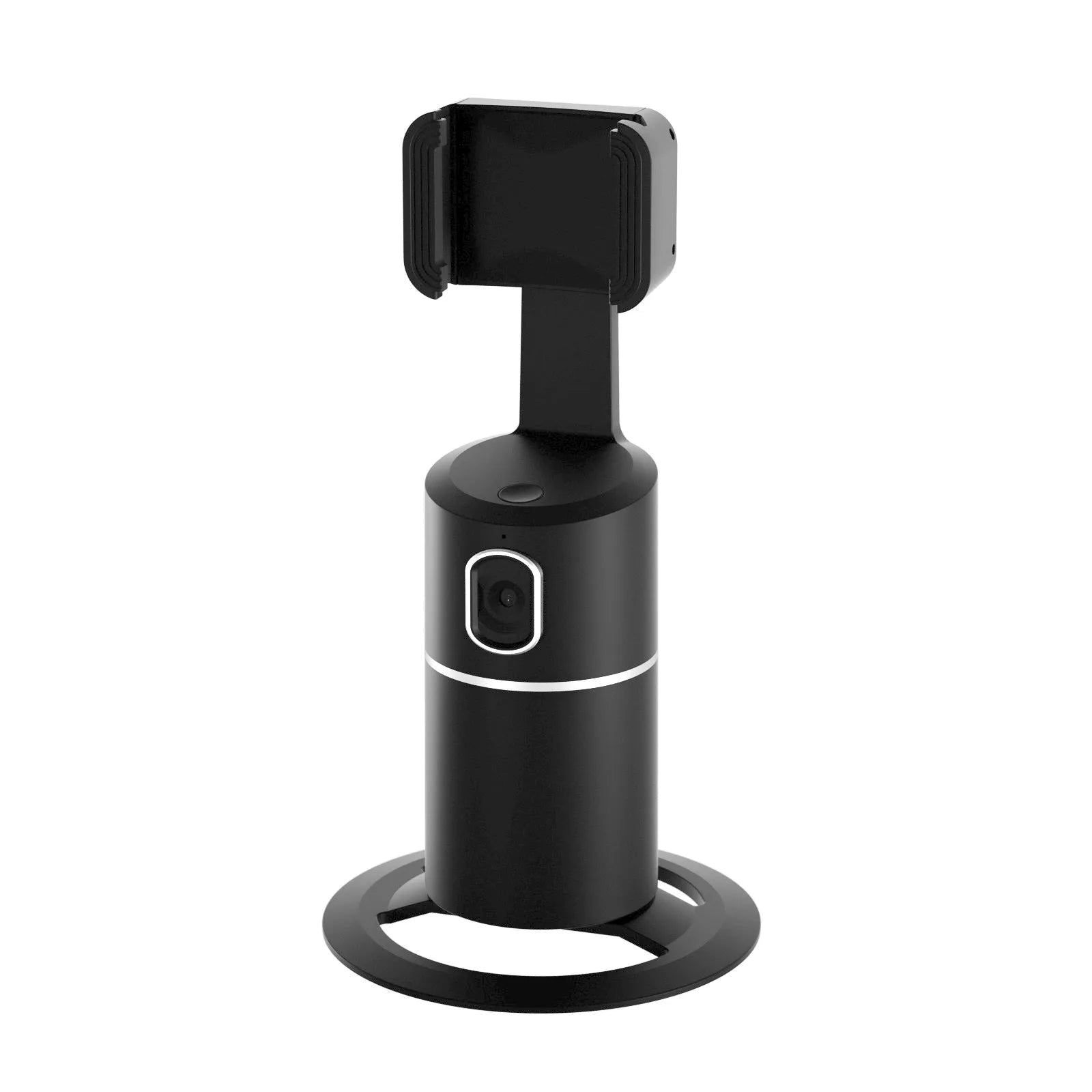 Smart tracking gimbal stabiliser for mobile phones with 360-degree rotation and clip installation