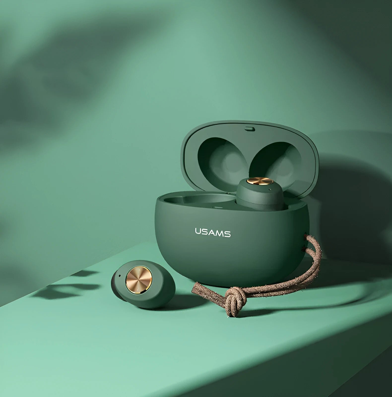 Pebble Series Wireless Bluetooth Mini TWS Earbuds in charging case.