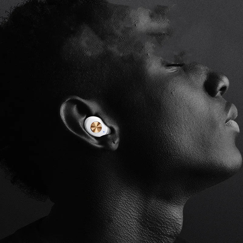 Pebble Series Wireless Bluetooth Mini TWS Earbuds in charging case.