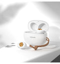 Pebble Series Wireless Bluetooth Mini TWS Earbuds in charging case.
