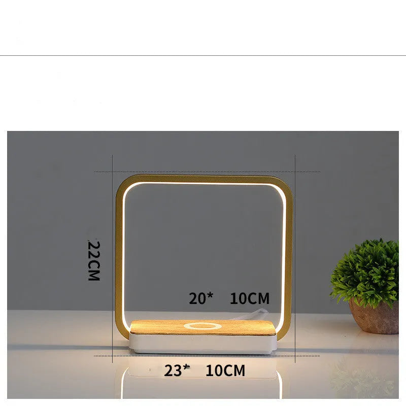 Smart touch sensor bedside lamp with aluminium shade in white or gold colour
