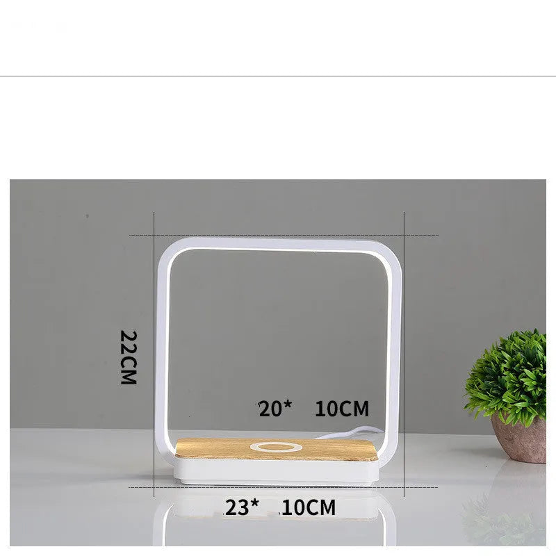 Smart touch sensor bedside lamp with aluminium shade in white or gold colour
