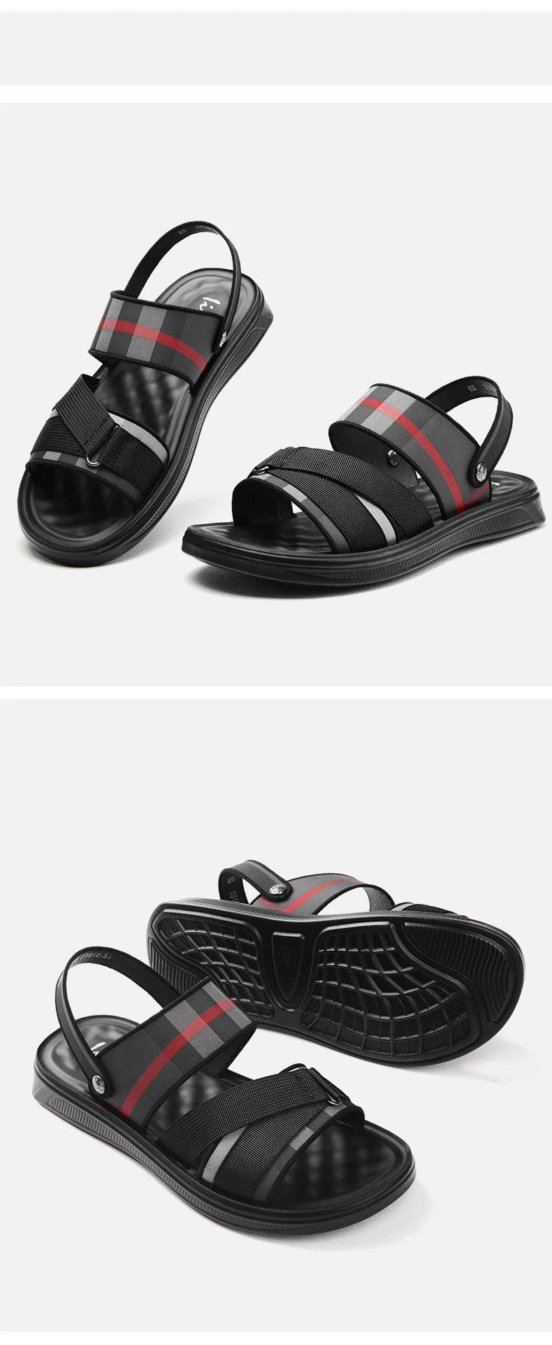 A pair of leisure-style sandals with a Lycra upper and Polyurethane sole for youth summer wear.