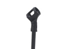 Black metal desktop microphone bracket with 22cm height and 10.5cm circular base