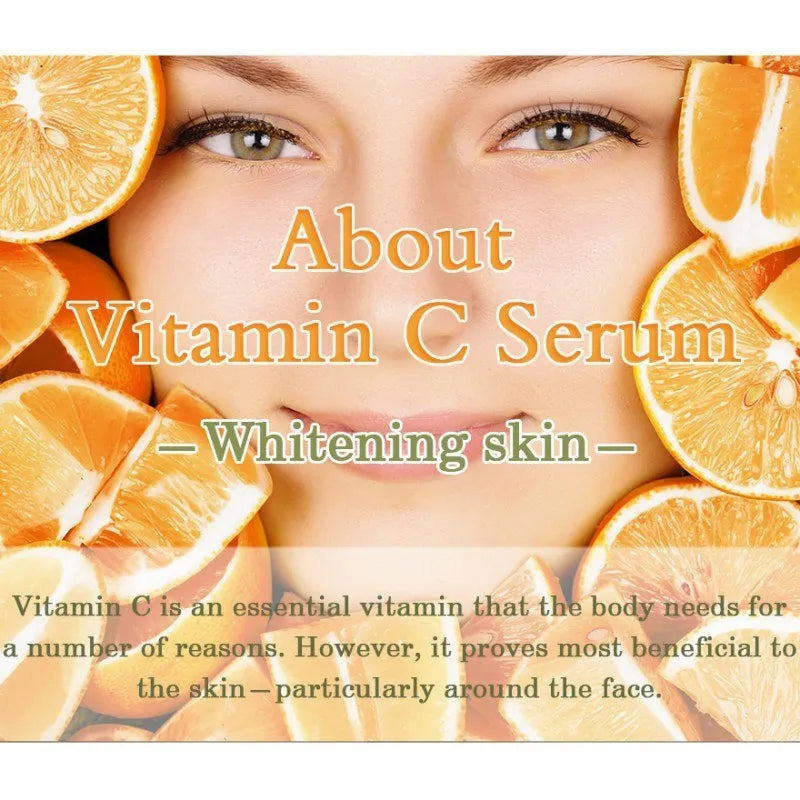 10ml bottle of Vitamin C Hyaluronic Acid Facial Serum for skin brightening and anti-aging