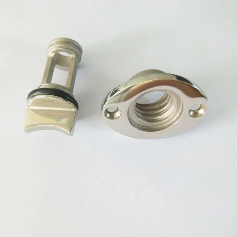 Stainless steel marine water plug with 38mm diameter and 50mm length for ship and yacht drainage systems