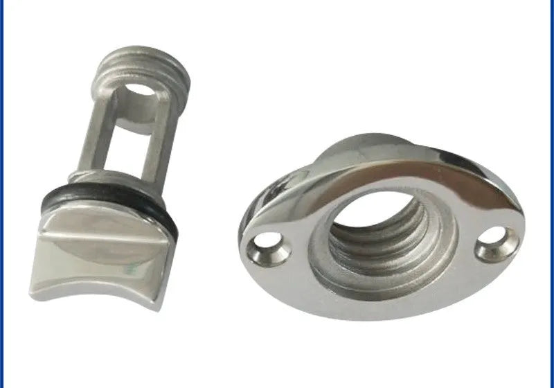 Stainless steel marine water plug with 38mm diameter and 50mm length for ship and yacht drainage systems