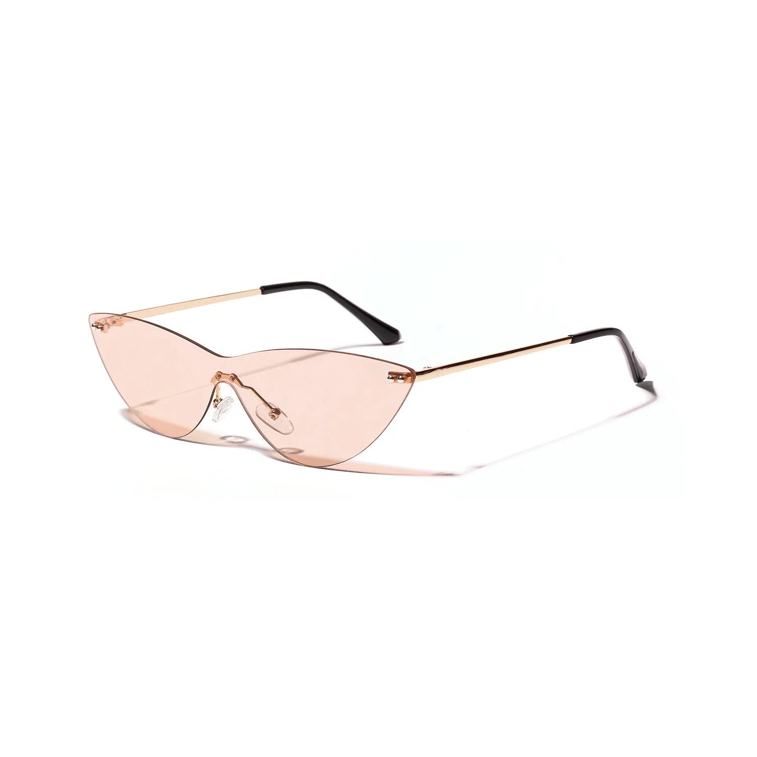 Brown vintage sunglasses with metal frame and UV400 polycarbonate lenses for adult wearers