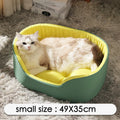 Washable cloth pet kennel for cats and small dogs in black or green, three size options
