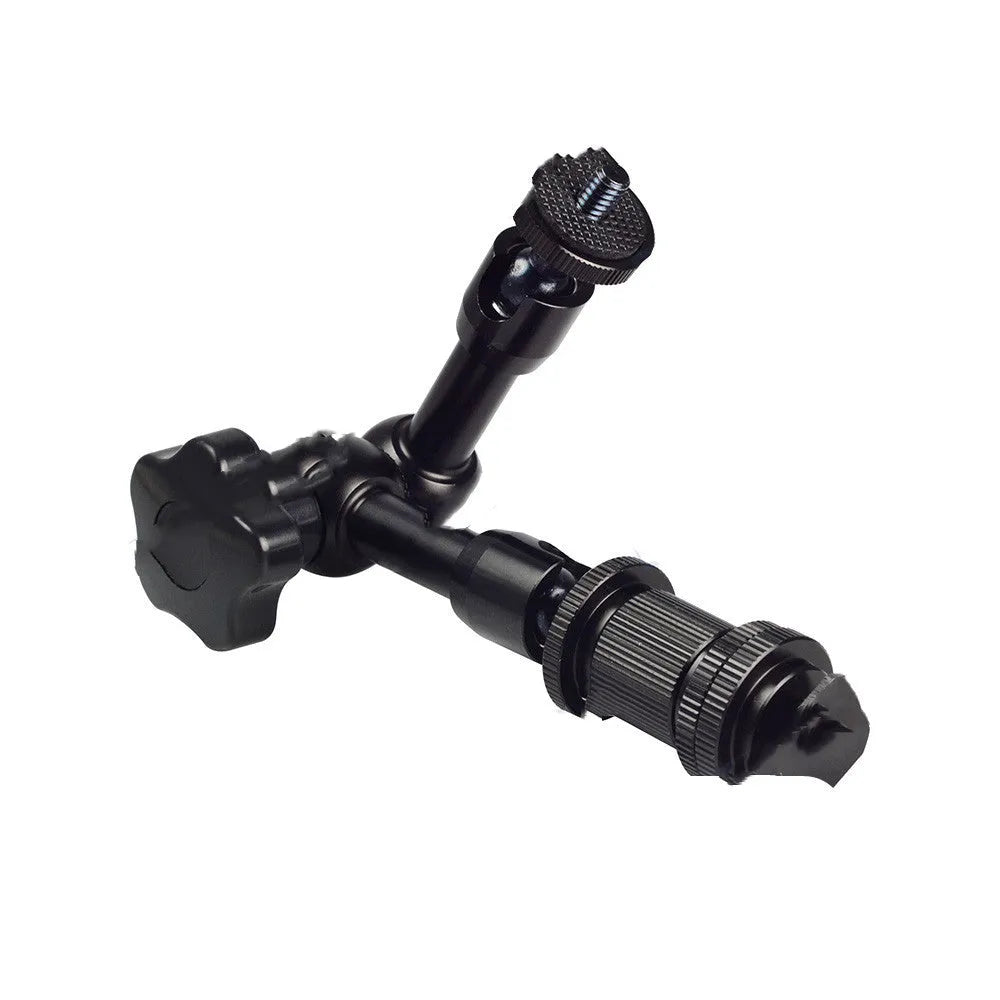 Black 7-inch metal magic friction articulating arm for DSLR camera accessory mounting