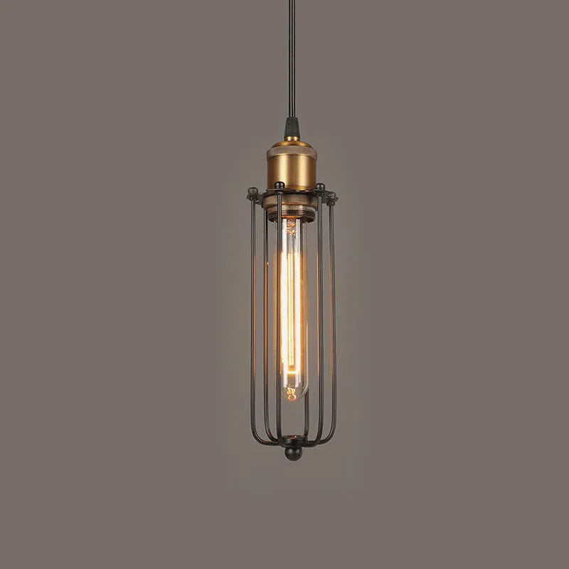 Brown iron gladiator chandelier with fishing line design for ceiling mounting
