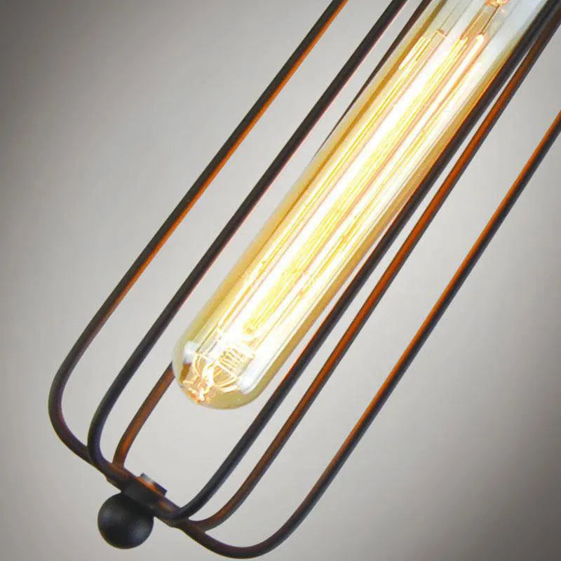 Brown iron gladiator chandelier with fishing line design for ceiling mounting
