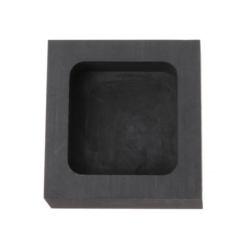 High-purity graphite square crucible for gold silver melting with multiple size options