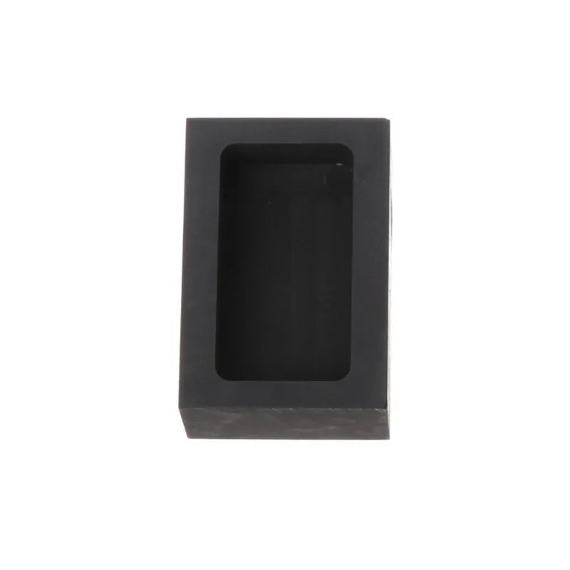 High-purity graphite square crucible for gold silver melting with multiple size options