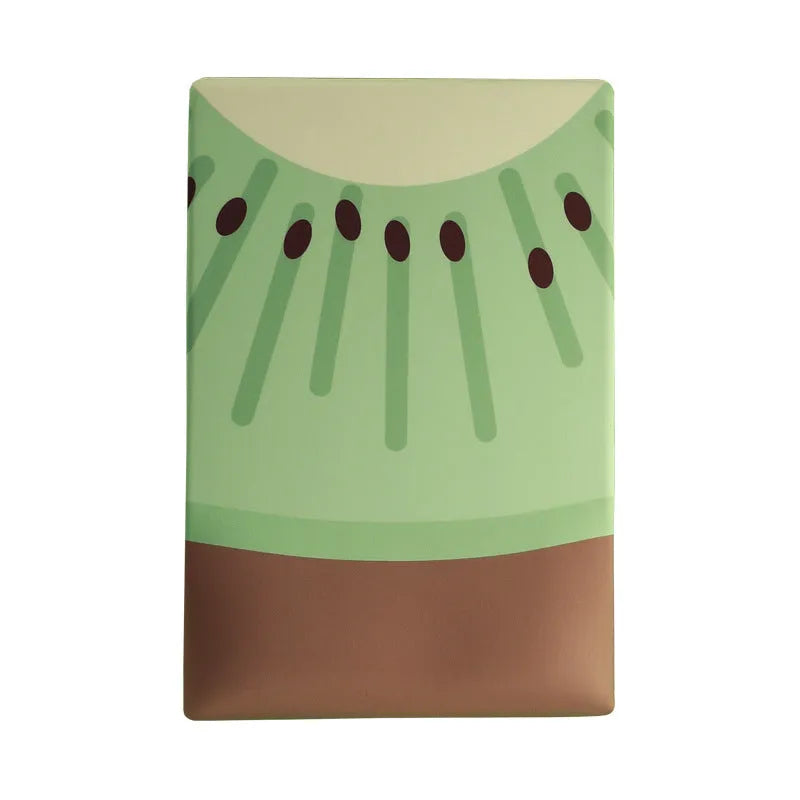 Kiwi-shaped mouse pad with green graphic on a thick, soft wrist support surface.