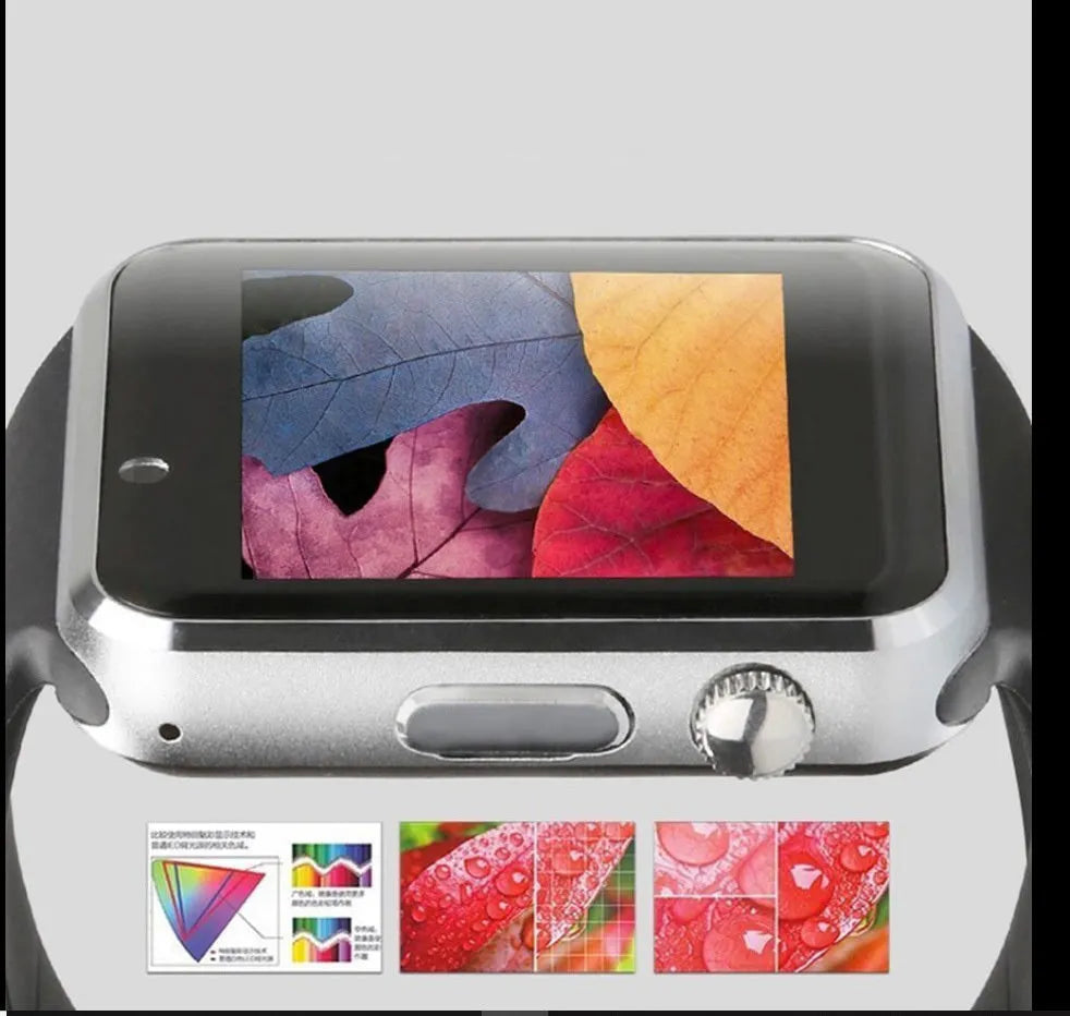 A1 Smart Watch with 1.54-inch display shown in multiple colour options including black, silver, white and gold