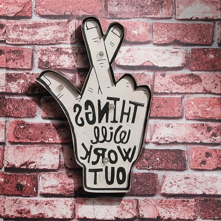 Flexible vintage-style LED neon sign shaped into custom design on a wall
