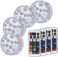 White waterproof remote control LED diving light with 10 RGB LEDs for pools and aquariums.