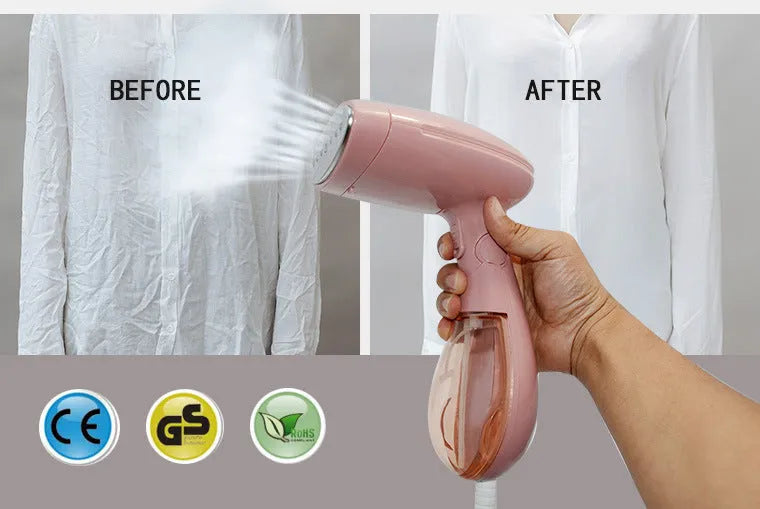 Sokany pink ironing brush handheld clothes steamer with EU plug