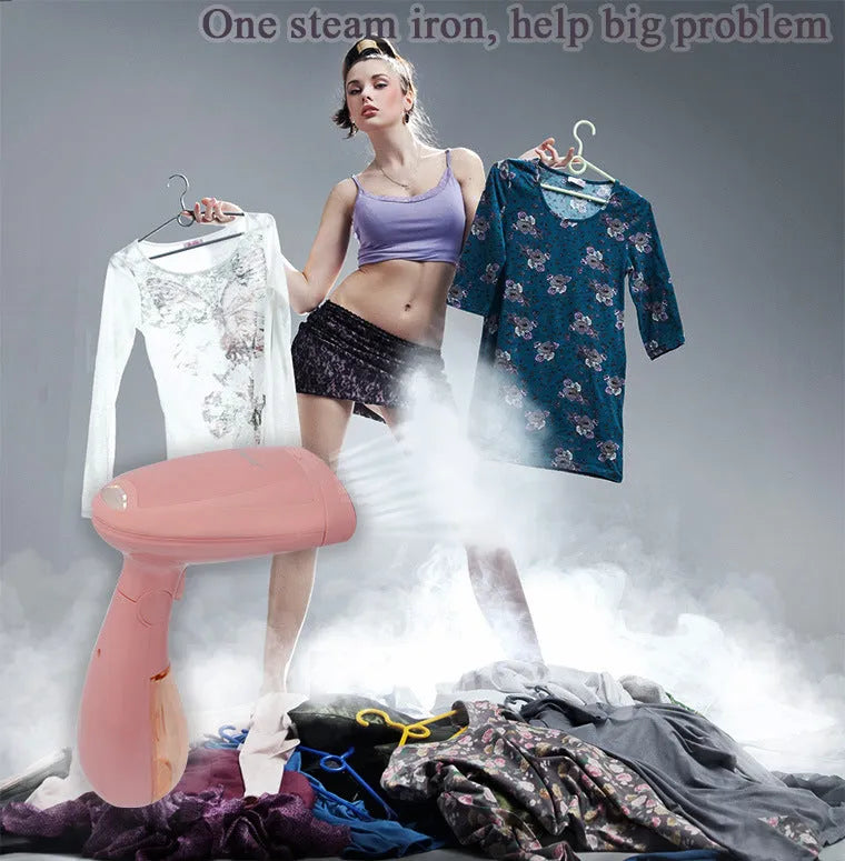 Sokany pink ironing brush handheld clothes steamer with EU plug