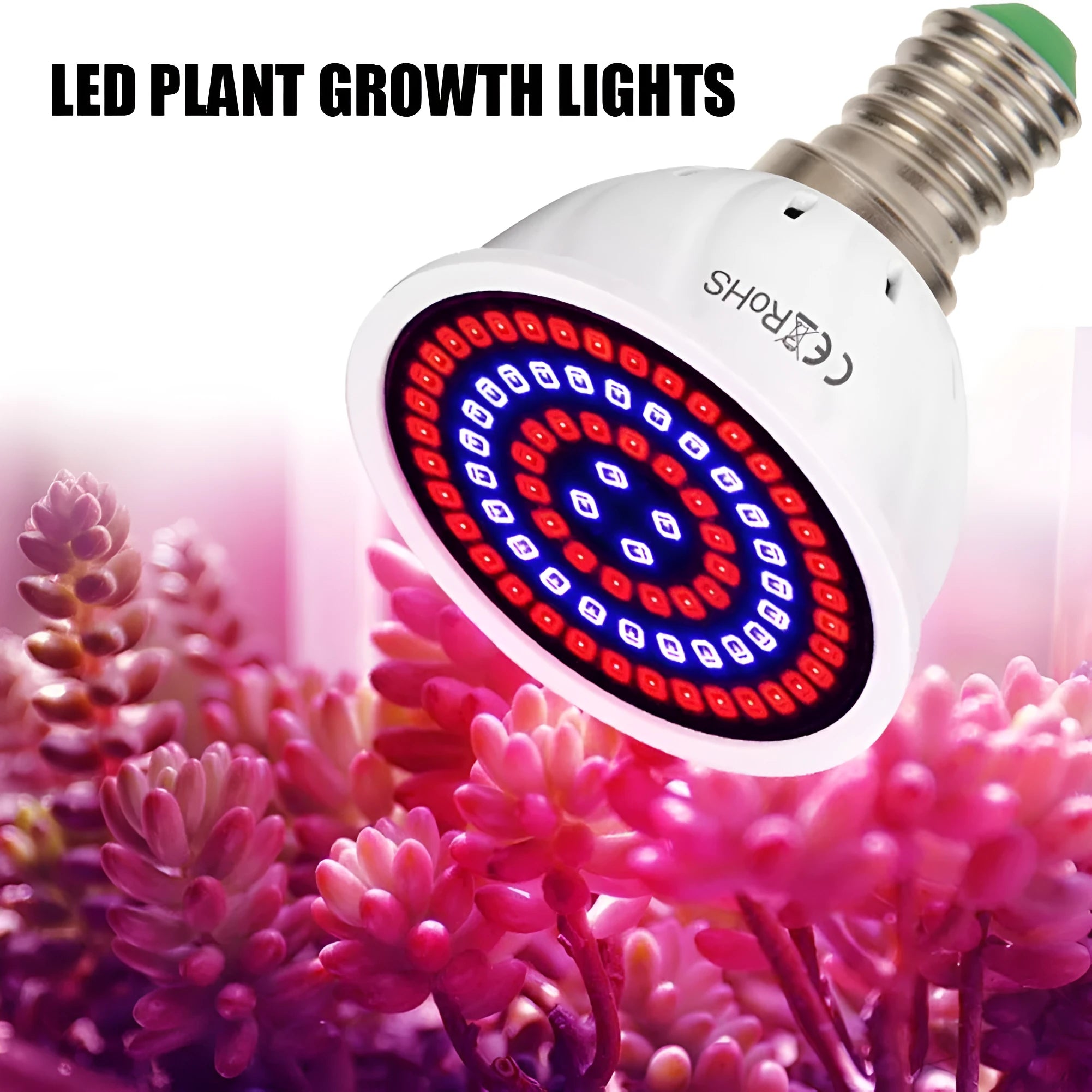 White LED plant growth lamp with 80 beads for indoor potted plants