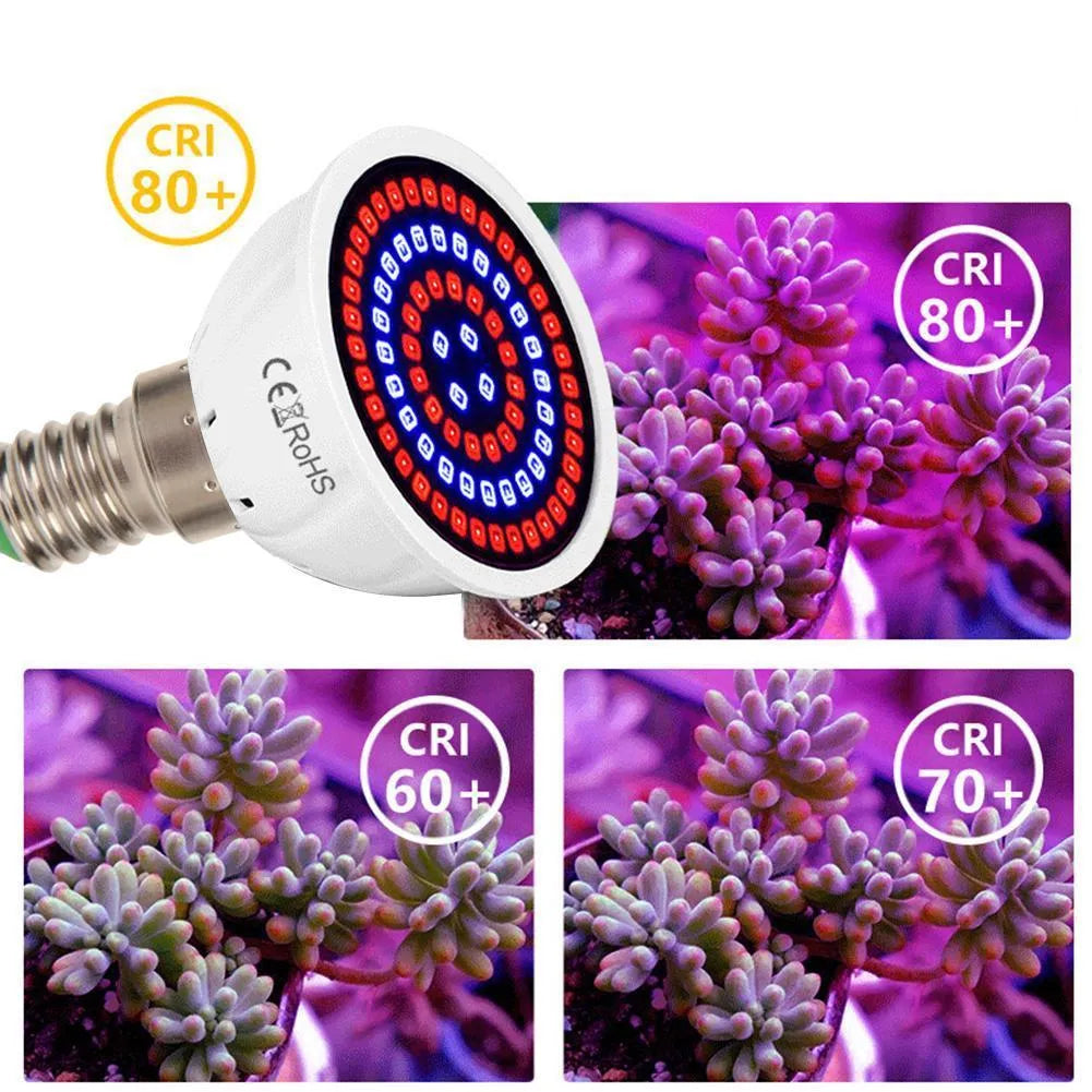 White LED plant growth lamp with 80 beads for indoor potted plants