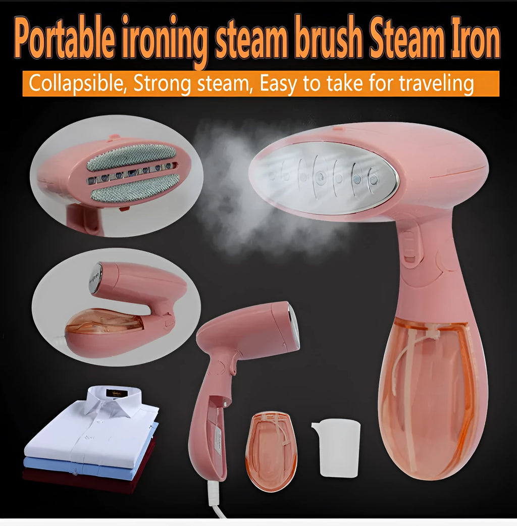 Sokany pink ironing brush handheld clothes steamer with EU plug