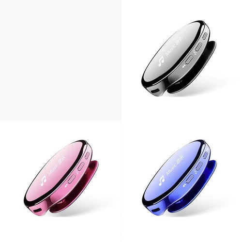 Bluetooth MP4 music player with OLED screen in black, blue or rose gold colour options