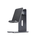 Alloy mobile phone holder bracket on desktop holding phone