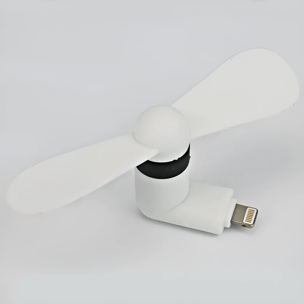 Mobile phone mini fan in multiple colours compatible with Apple iPhone and Android devices