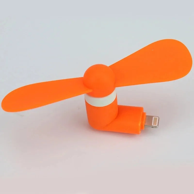 Mobile phone mini fan in multiple colours compatible with Apple iPhone and Android devices