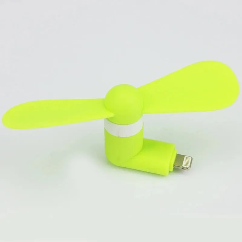 Mobile phone mini fan in multiple colours compatible with Apple iPhone and Android devices