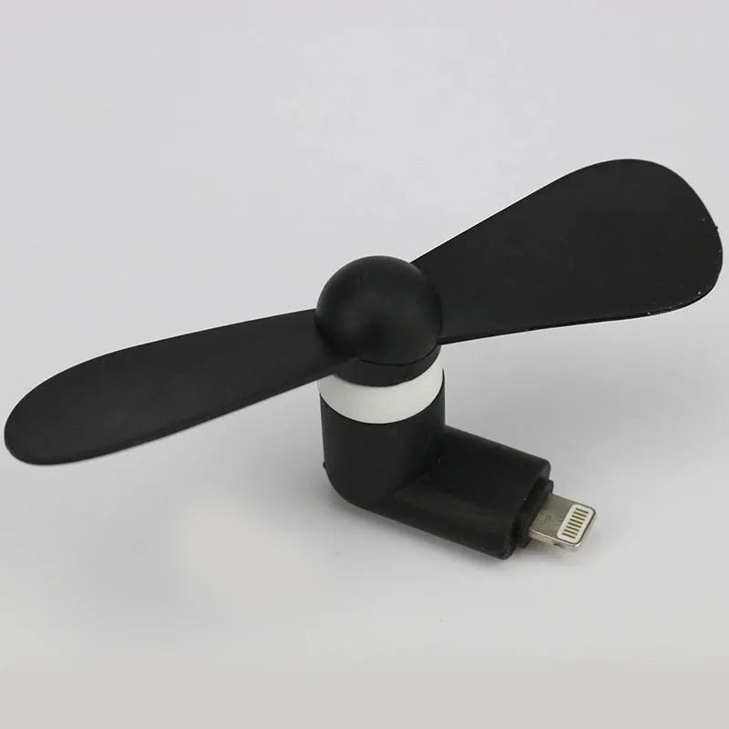Mobile phone mini fan in multiple colours compatible with Apple iPhone and Android devices