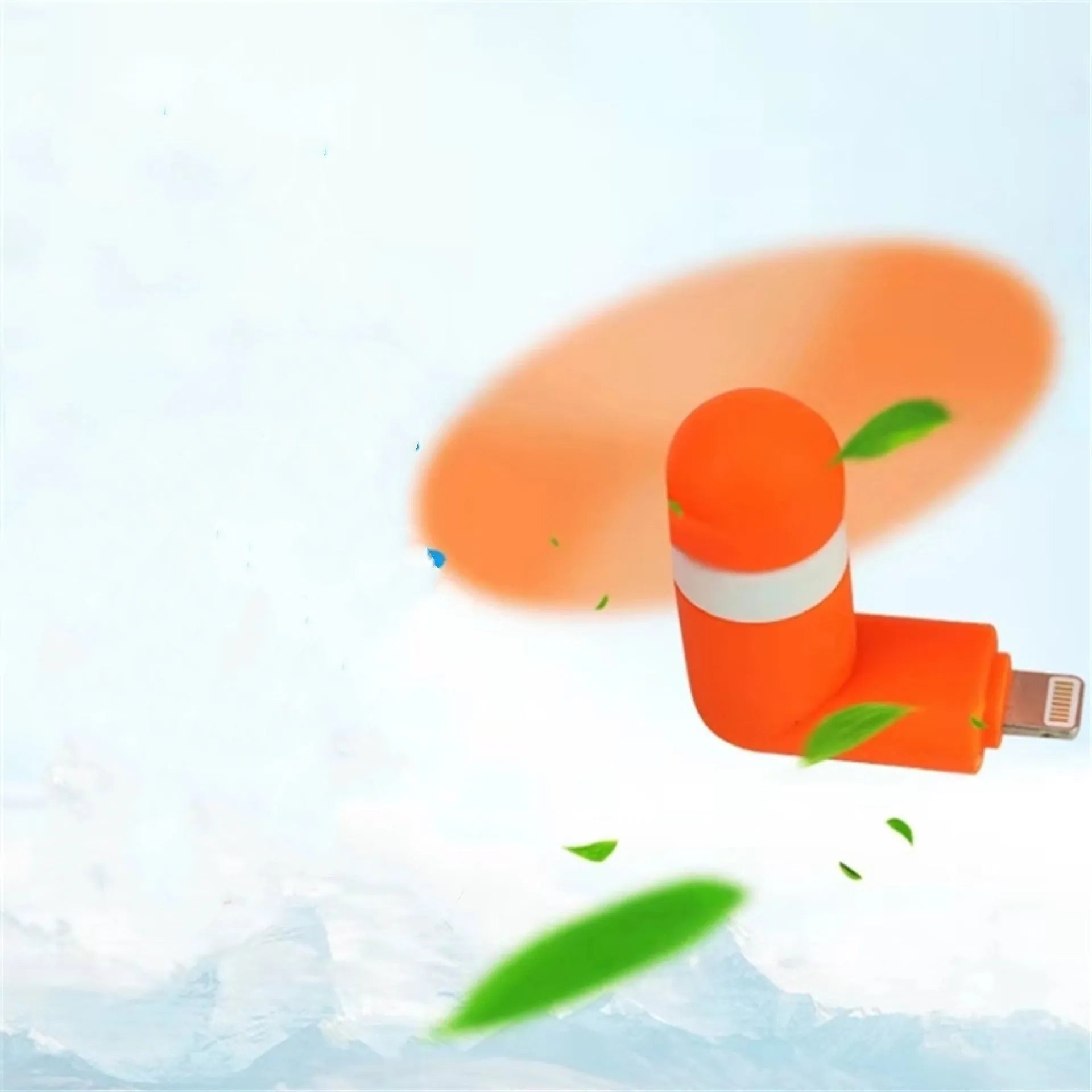 Mobile phone mini fan in multiple colours compatible with Apple iPhone and Android devices