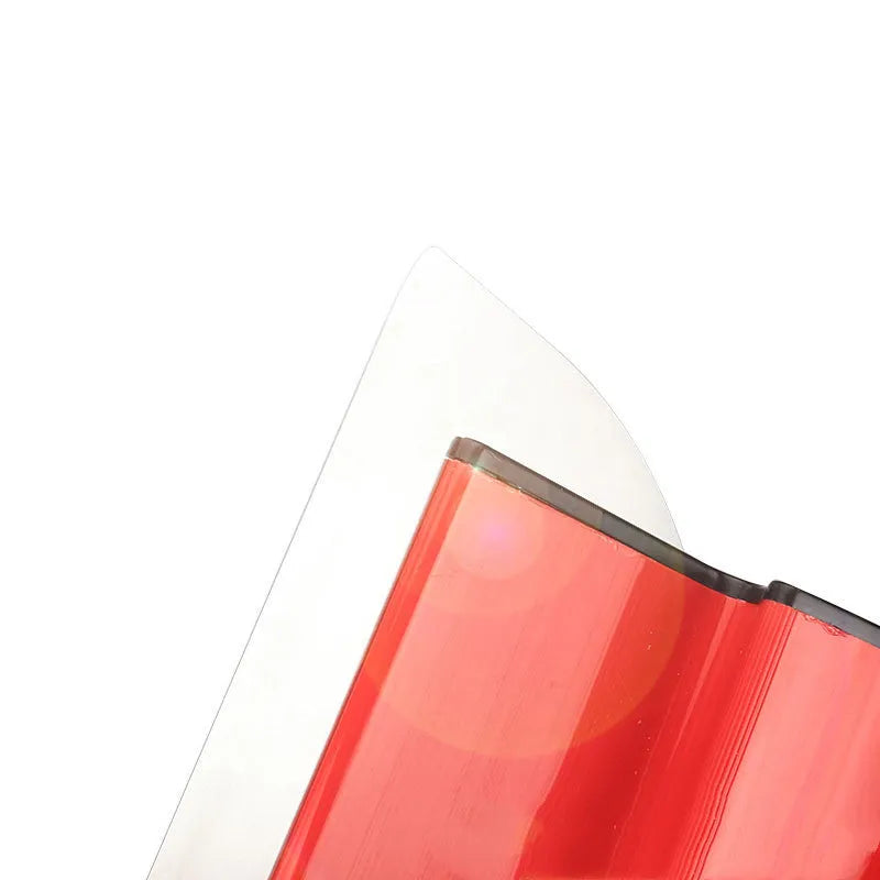 Red 40cm leveling scraper with steel blade for wall putty removal and wallpaper pasting