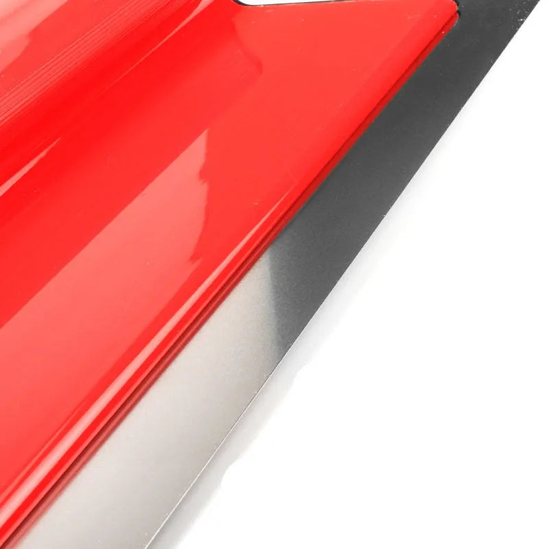 Red 40cm leveling scraper with steel blade for wall putty removal and wallpaper pasting