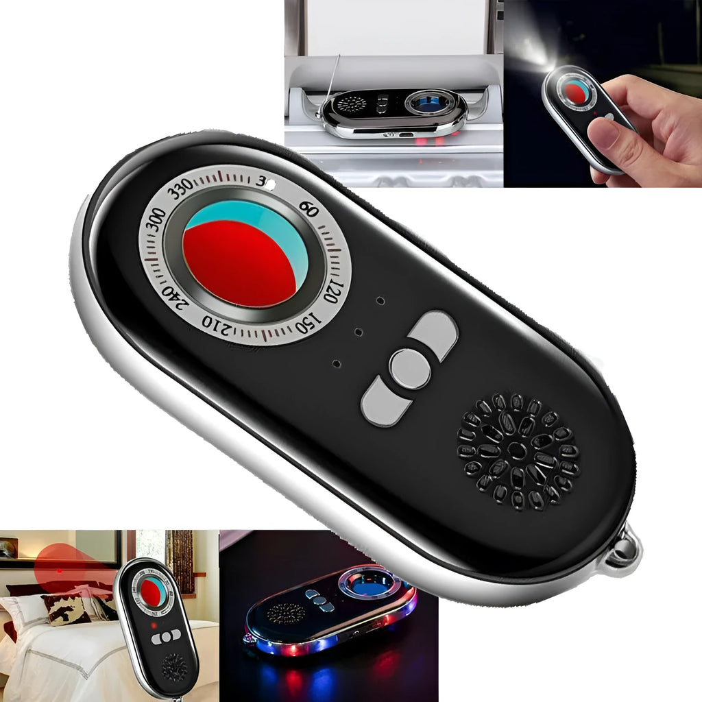 Wireless security detector with vibration alarm measuring 85x40x10 mm for travel protection