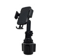 Black ABS car phone holder with 360-degree rotation and adjustable height