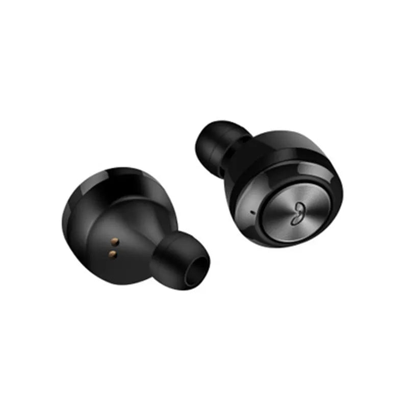 A6 model black and white TWS wireless Bluetooth earbuds with noise cancelling technology