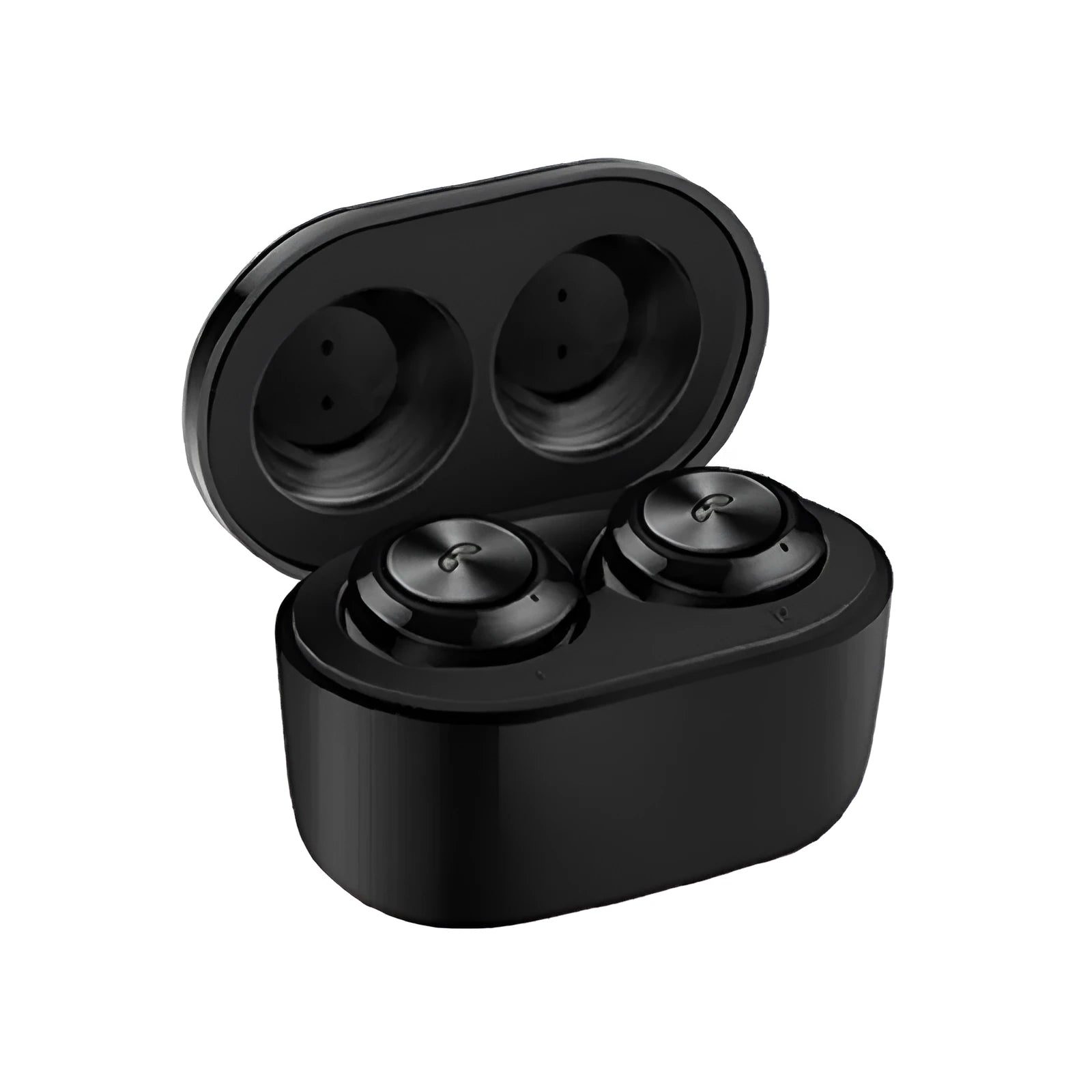 A6 model black and white TWS wireless Bluetooth earbuds with noise cancelling technology