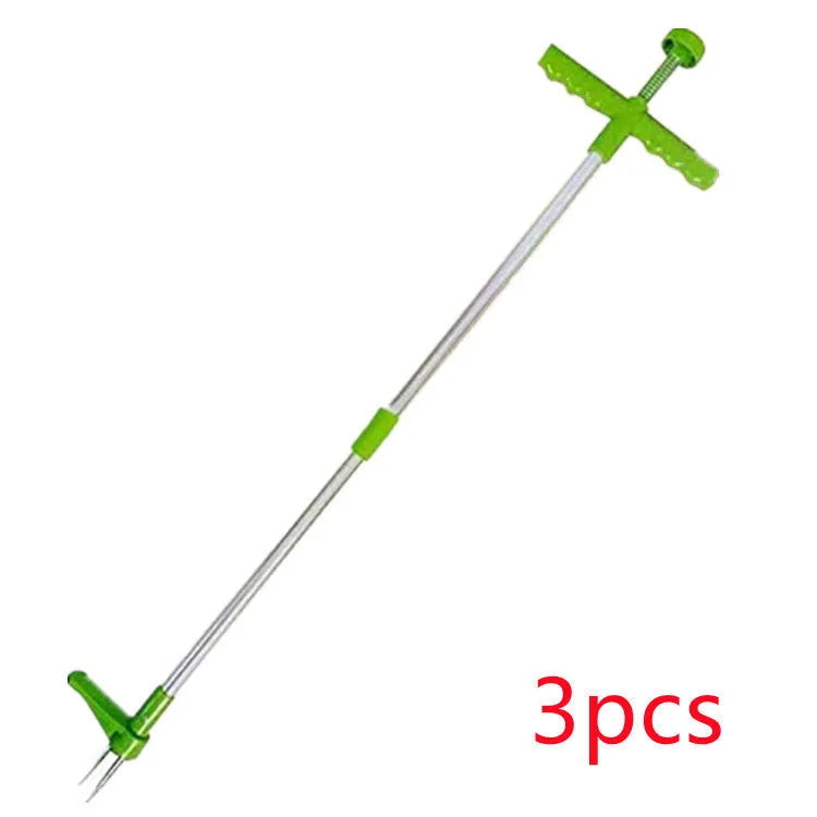 Aluminium tube manual garden weeder tool for digging and weed removal, 50cm long.