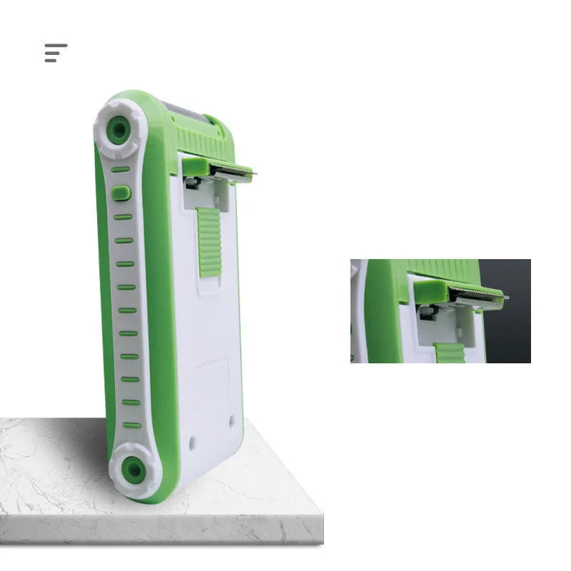 Reciprocating double-layer net electric shaver in photo colour with ABS body.