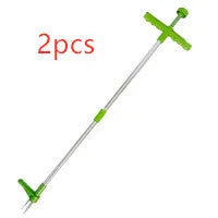 Aluminium tube manual garden weeder tool for digging and weed removal, 50cm long.