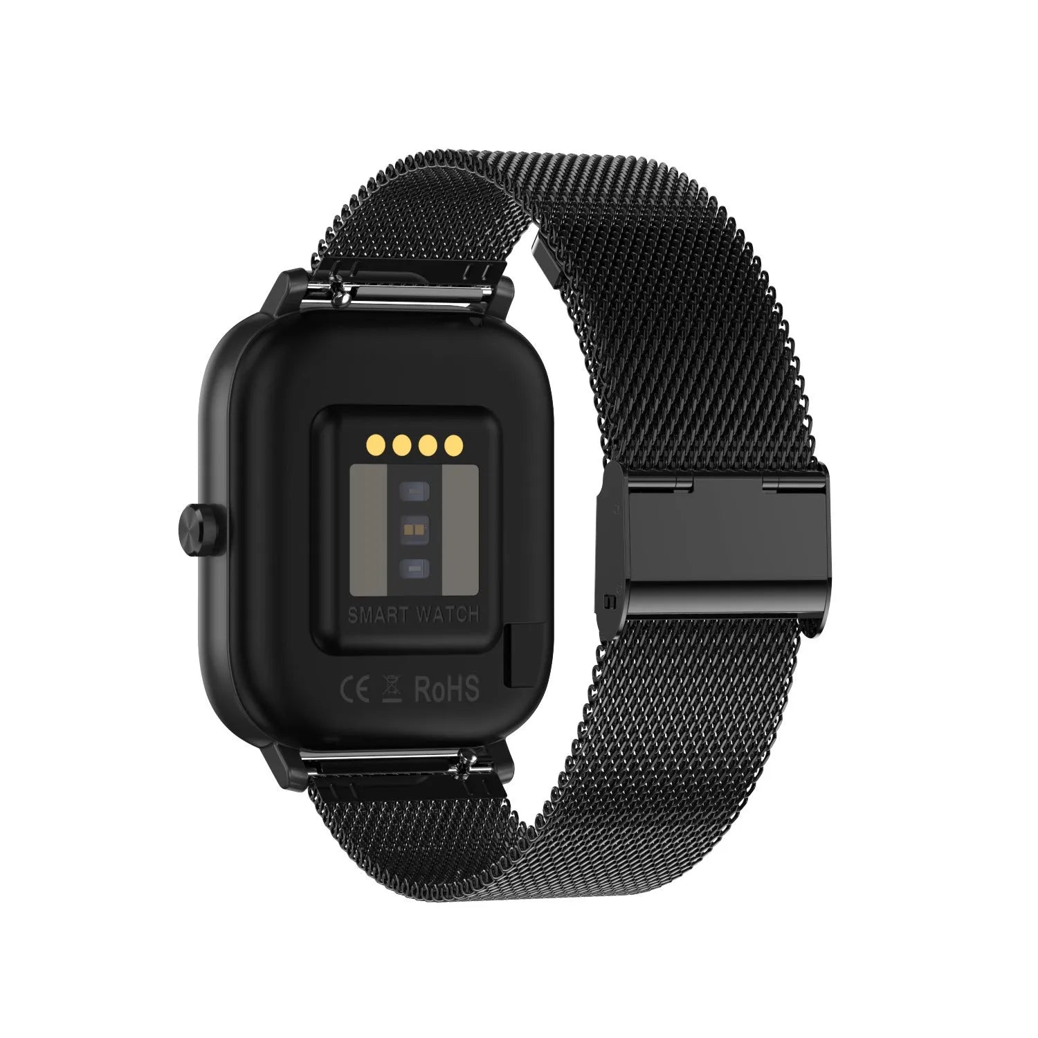 Smart bracelet with 1.54-inch screen showing health stats, featuring a silicone wrist strap.