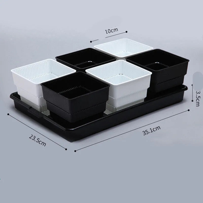 Meishi Controlled Root Flower Pot in resin with 32cm diameter base and breathable design