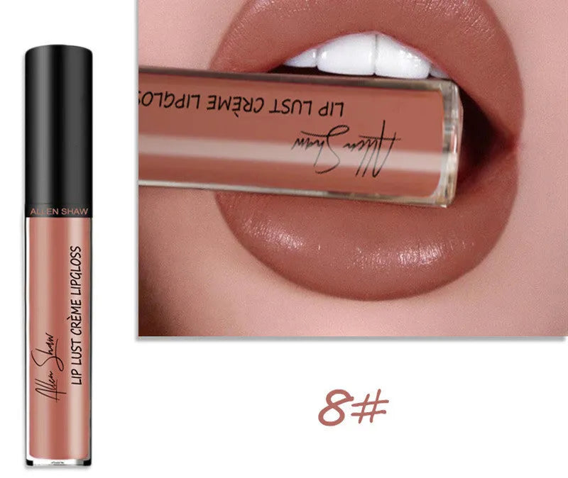 Mineral-based silky cream texture lip gloss tube showing available colour options