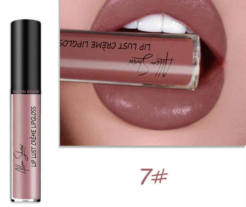 Mineral-based silky cream texture lip gloss tube showing available colour options