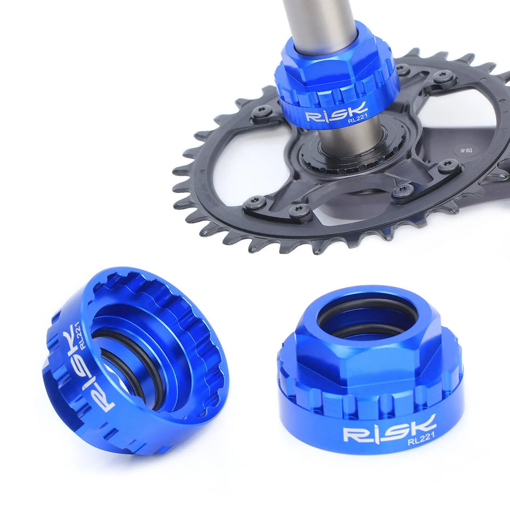 Blue aluminium alloy wrench for 12-speed direct mount bicycle disc removal